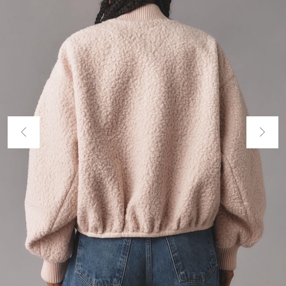 By Anthropologie Pink Sherpa Boomer Jacket - Picture 6 of 16